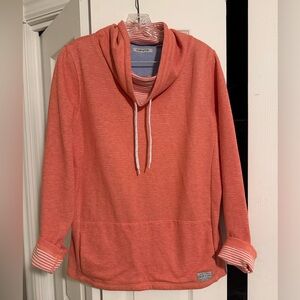 Orvis coral cowl neck pullover women’s medium